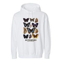 Butterflies In My Stomach Butterfly Retro Vintage Garment-Dyed Fleece Hoodie