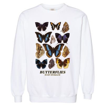 Butterflies In My Stomach Butterfly Retro Vintage Garment-Dyed Sweatshirt