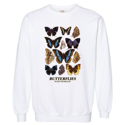 Butterflies In My Stomach Butterfly Retro Vintage Garment-Dyed Sweatshirt