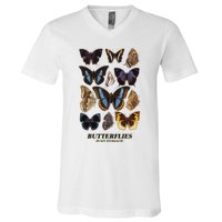 Butterflies In My Stomach Butterfly Retro Vintage V-Neck T-Shirt