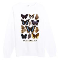 Butterflies In My Stomach Butterfly Retro Vintage Premium Crewneck Sweatshirt