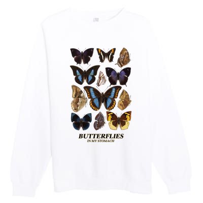 Butterflies In My Stomach Butterfly Retro Vintage Premium Crewneck Sweatshirt