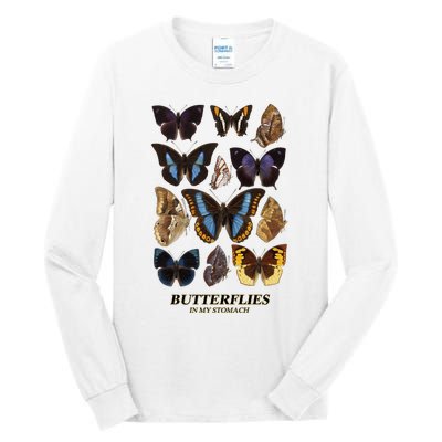 Butterflies In My Stomach Butterfly Retro Vintage Tall Long Sleeve T-Shirt