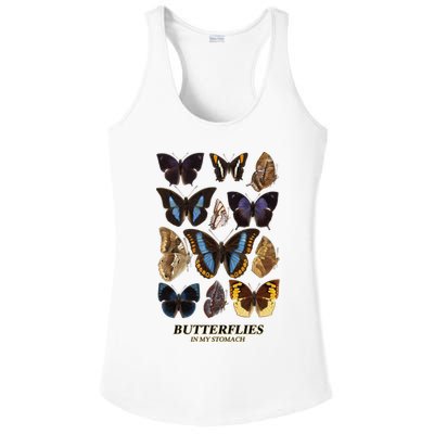 Butterflies In My Stomach Butterfly Retro Vintage Ladies PosiCharge Competitor Racerback Tank