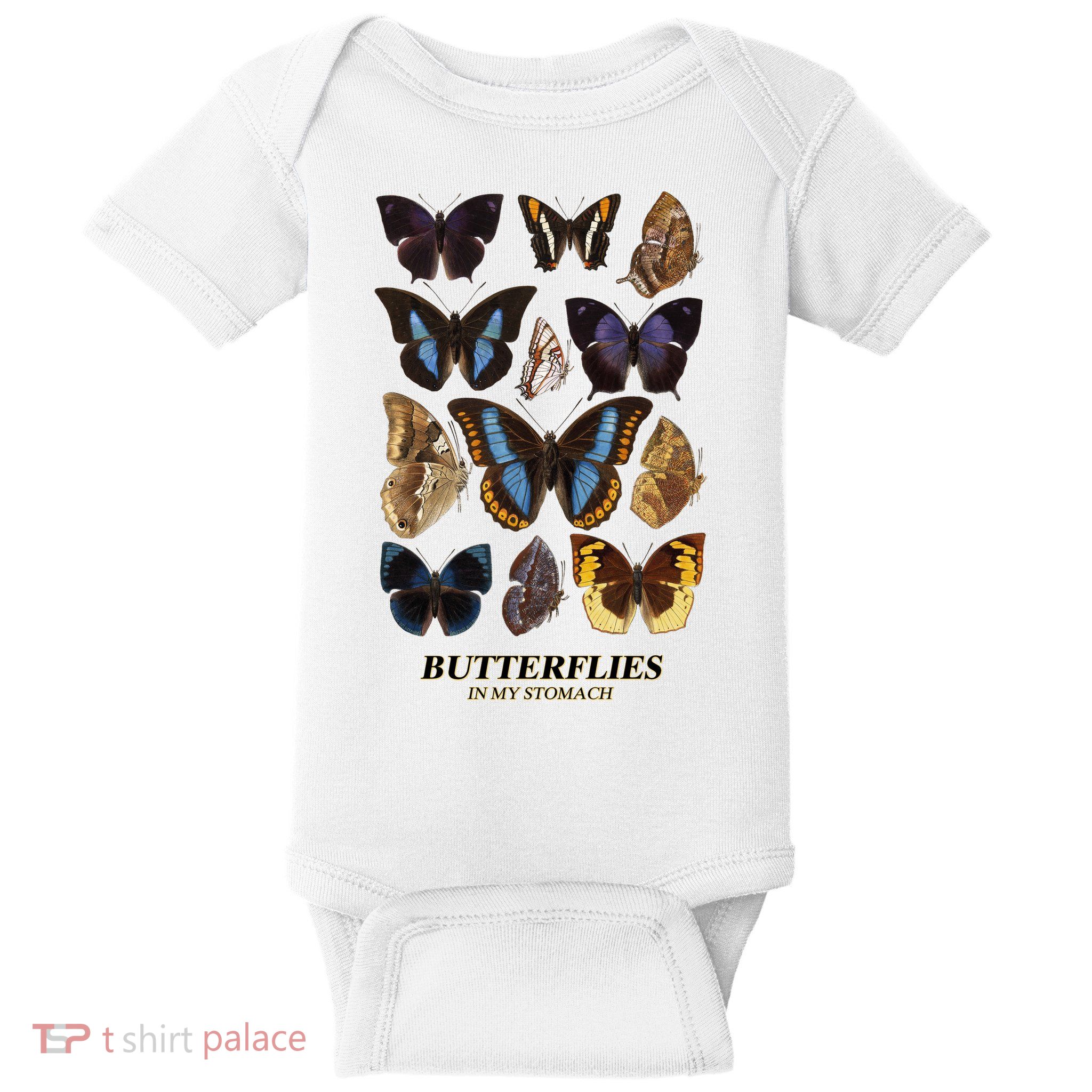 Butterflies In My Stomach Butterfly Retro Vintage Baby Bodysuit