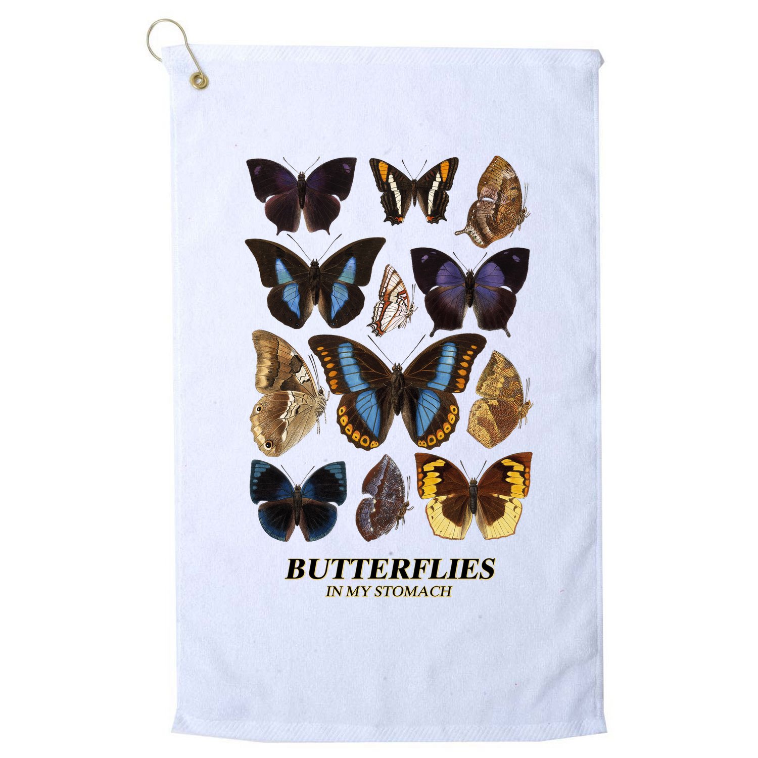 Butterflies In My Stomach Butterfly Retro Vintage Golf Towel