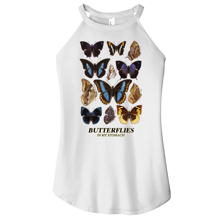 Butterflies In My Stomach Butterfly Retro Vintage Women's Perfect Tri Rocker Tank