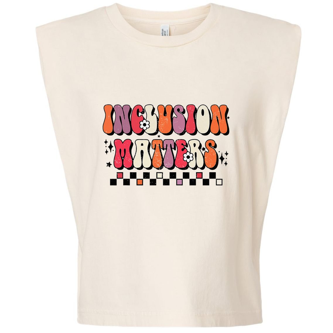 Boho Inclusion Matters Special Education Sped Teacher Garment-Dyed Women's Muscle Tee
