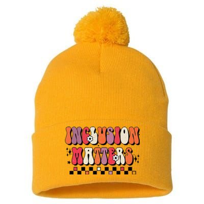 Boho Inclusion Matters Special Education Sped Teacher Pom Pom 12in Knit Beanie