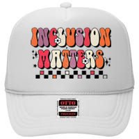 Boho Inclusion Matters Special Education Sped Teacher High Crown Mesh Back Trucker Hat