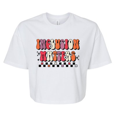 Boho Inclusion Matters Special Education Sped Teacher Bella+Canvas Jersey Crop Tee