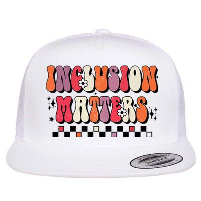 Boho Inclusion Matters Special Education Sped Teacher Flat Bill Trucker Hat