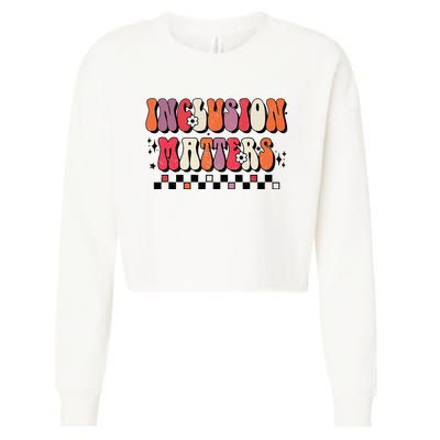 Boho Inclusion Matters Special Education Sped Teacher Cropped Pullover Crew