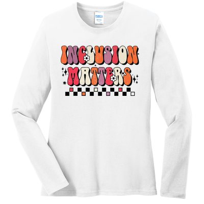 Boho Inclusion Matters Special Education Sped Teacher Ladies Long Sleeve Shirt