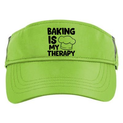 Baking Is My Therapy Cook Hat Funny Bakers Gift Adult Drive Performance Visor