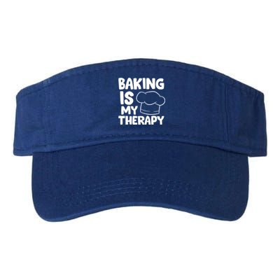 Baking Is My Therapy Cook Hat Funny Bakers Gift Valucap Bio-Washed Visor