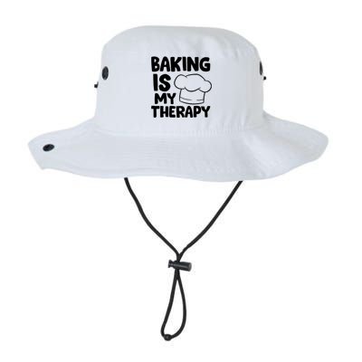 Baking Is My Therapy Cook Hat Funny Bakers Gift Legacy Cool Fit Booney Bucket Hat