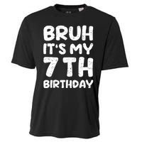 Bruh ItS My 7th Birthday 7 Year Old Birthday Cooling Performance Crew T-Shirt