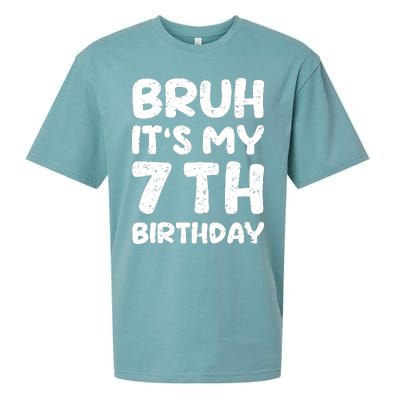 Bruh ItS My 7th Birthday 7 Year Old Birthday Sueded Cloud Jersey T-Shirt