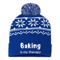 Baking Is My Therapy Cookie Desserts Cake Baking Gift USA-Made Snowflake Beanie