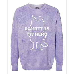 Bandit Is My Hero Funny Show Dad Dog Colorblast Crewneck Sweatshirt