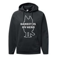 Bandit Is My Hero Funny Show Dad Dog Performance Fleece Hoodie