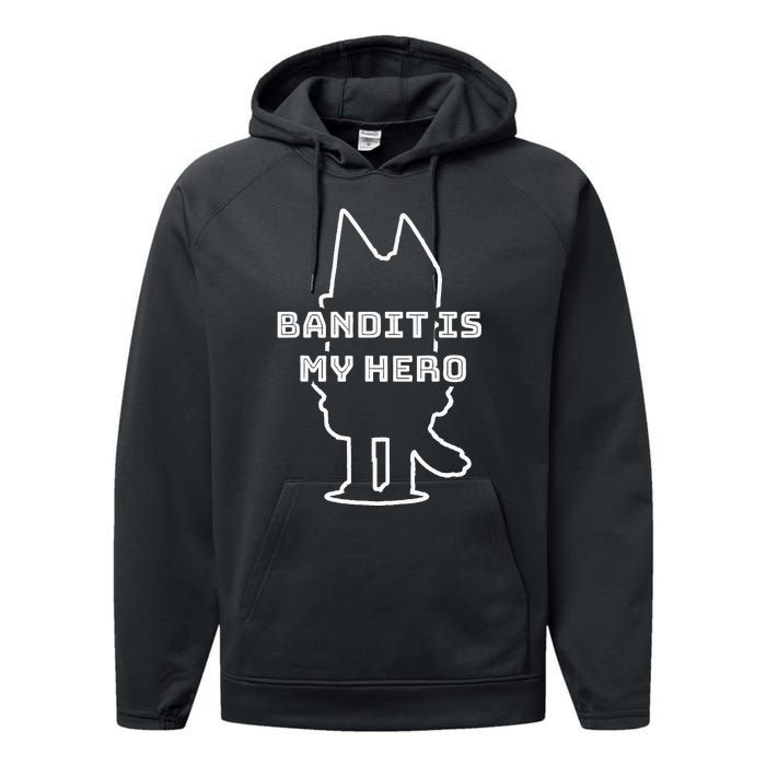 Bandit Is My Hero Funny Show Dad Dog Performance Fleece Hoodie