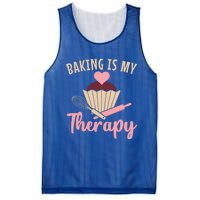 Baking Is My Therapy Pastry Chef Funny Gift Mesh Reversible Basketball Jersey Tank