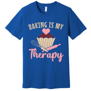 Baking Is My Therapy Pastry Chef Funny Gift Premium T-Shirt