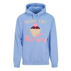 Baking Is My Therapy Pastry Chef Funny Gift Unisex Surf Hoodie