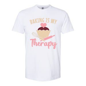 Baking Is My Therapy Pastry Chef Funny Gift Softstyle CVC T-Shirt