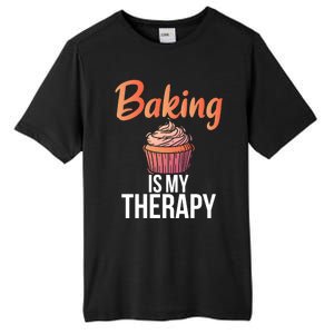 Baking Is My Therapy Cooking Baking Baker Gift Tall Fusion ChromaSoft Performance T-Shirt