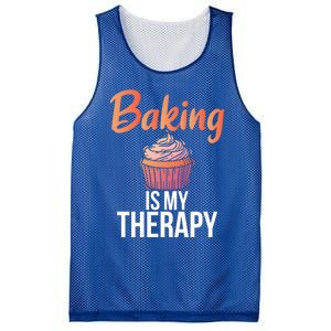 Baking Is My Therapy Cooking Baking Baker Gift Mesh Reversible Basketball Jersey Tank