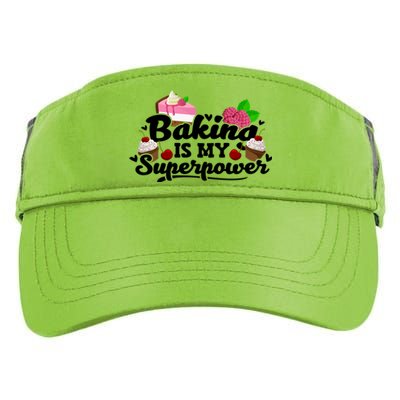 Baking Is My Superpower Cake Pastry Baker Baking Gift Adult Drive Performance Visor