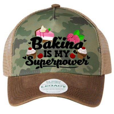 Baking Is My Superpower Cake Pastry Baker Baking Gift Legacy Tie Dye Trucker Hat