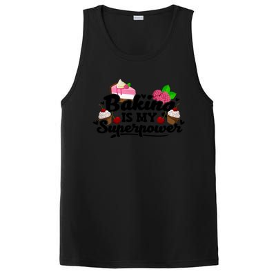 Baking Is My Superpower Cake Pastry Baker Baking Gift PosiCharge Competitor Tank