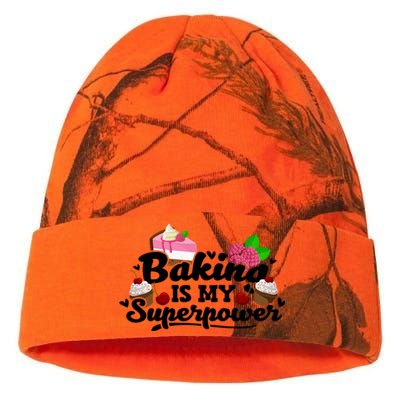 Baking Is My Superpower Cake Pastry Baker Baking Gift Kati Licensed 12" Camo Beanie