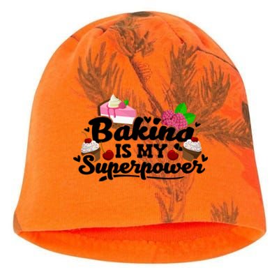 Baking Is My Superpower Cake Pastry Baker Baking Gift Kati - Camo Knit Beanie