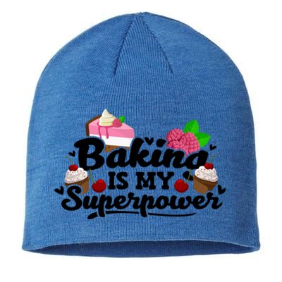 Baking Is My Superpower Cake Pastry Baker Baking Gift Sustainable Beanie