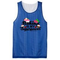 Baking Is My Superpower Cake Pastry Baker Baking Gift Mesh Reversible Basketball Jersey Tank