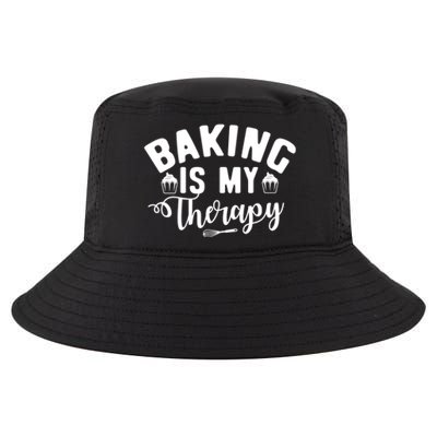 Baking Is My Therapy Pastry Cook Funny Baker Gift Cool Comfort Performance Bucket Hat