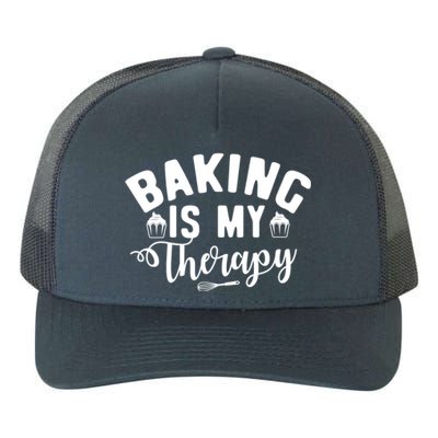 Baking Is My Therapy Pastry Cook Funny Baker Gift Yupoong Adult 5-Panel Trucker Hat