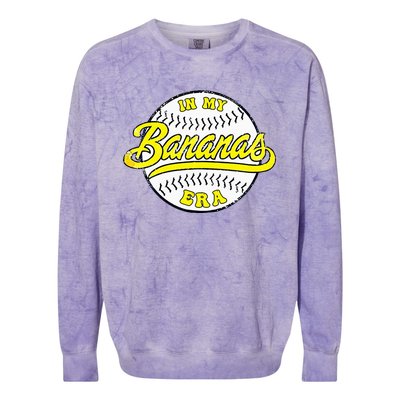 Bananas In My Banana Era Colorblast Crewneck Sweatshirt