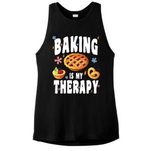 Baking Is My Therapy Culinary Art Artisan Bakery Baked Goods Gift Ladies PosiCharge Tri-Blend Wicking Tank