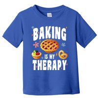 Baking Is My Therapy Culinary Art Artisan Bakery Baked Goods Gift Toddler T-Shirt