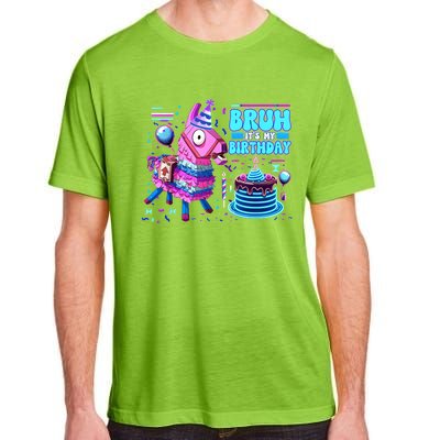 Bruh Its My Birthday Llama Boy Girl Family Party Bday Adult ChromaSoft Performance T-Shirt