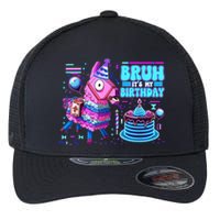 Bruh Its My Birthday Llama Boy Girl Family Party Bday Flexfit Unipanel Trucker Cap