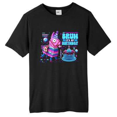 Bruh Its My Birthday Llama Boy Girl Family Party Bday Tall Fusion ChromaSoft Performance T-Shirt