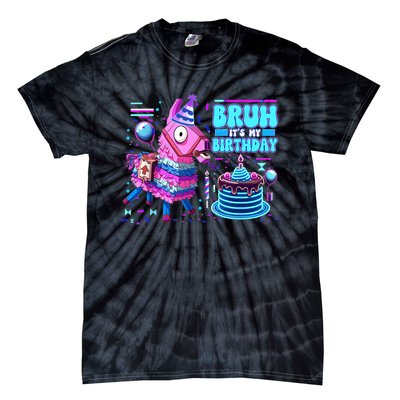 Bruh Its My Birthday Llama Boy Girl Family Party Bday Tie-Dye T-Shirt