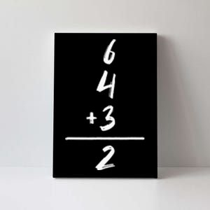 Baseball Inspired Math 6 4 3 2 Double Play Softball Game Canvas